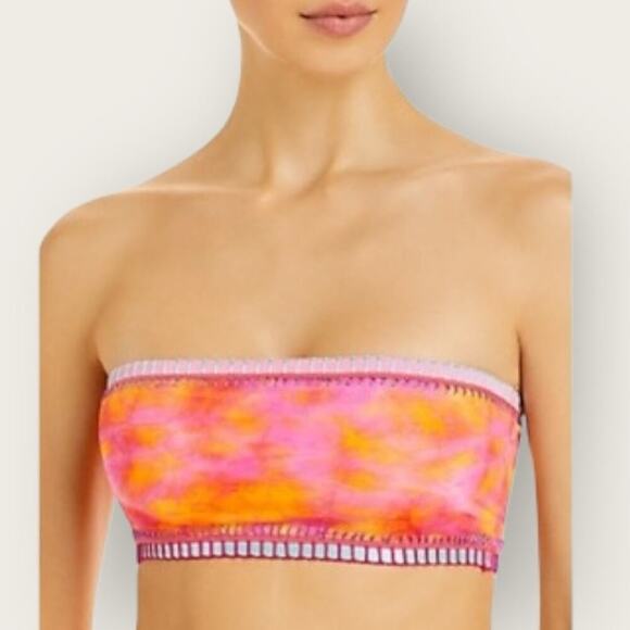 NWT | PQ Platinum Swimwear | Tie-Dye Bandeau Bikini Top | Multi | Sz D - Picture 1 of 10